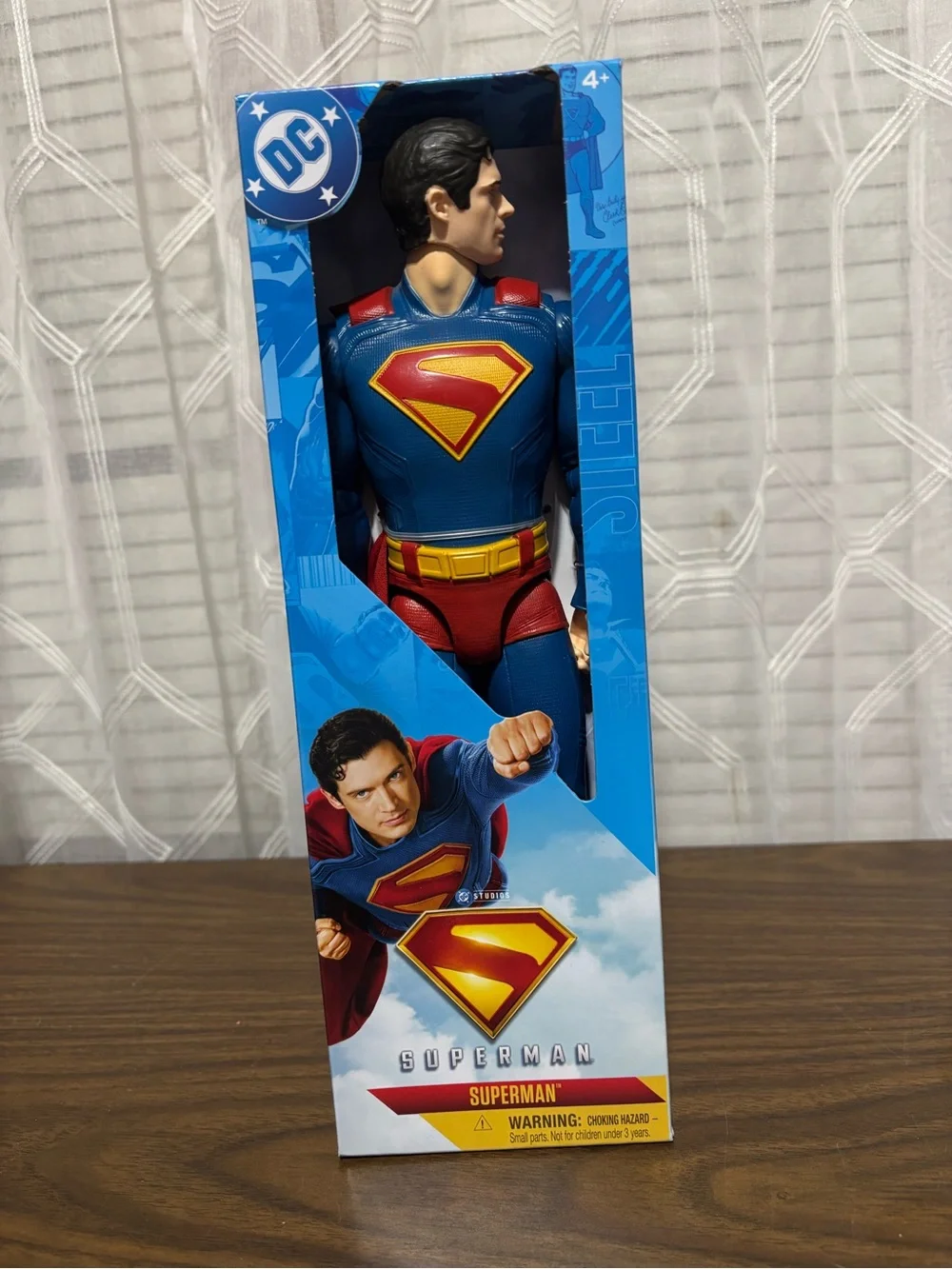 DC Superman Figure in Blue, Red & Yellow New in the box 12” tall